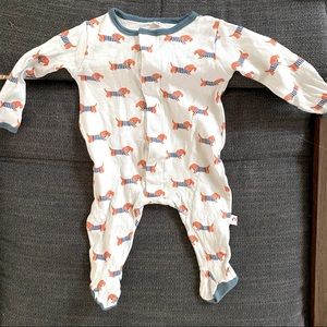 E=mc 🧲 Weiner Dog Footie - MAGNETIC CLOSE!